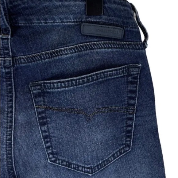 Diesel Grupee Denim + Sweatpants Skinny Jogg Blue Jeans Size 23 - Picture 3 of 5